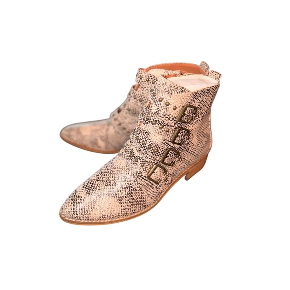 Brand New Women’s Snakeskin Ankle Booties – Size 6